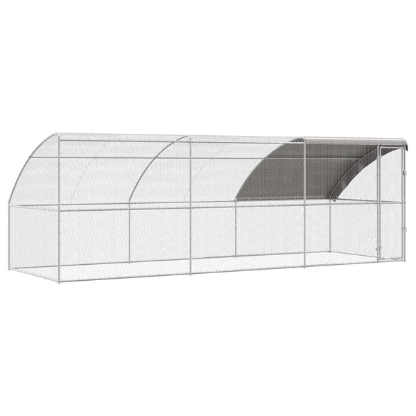 Hühnerkäfig 600x200x200cm Stahl Silber 3er Set