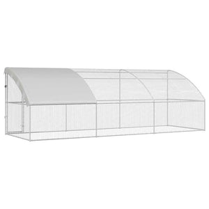 Hühnerkäfig 600x200x200cm Stahl Silber 3er Set