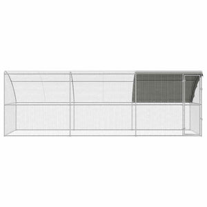 Hühnerkäfig 600x200x200cm Stahl Silber 3er Set