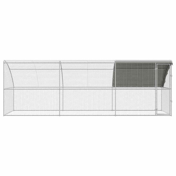 Hühnerkäfig 600x200x200cm Stahl Silber 3er Set