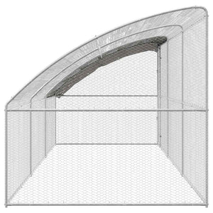 Hühnerkäfig 600x200x200cm Stahl Silber 3er Set