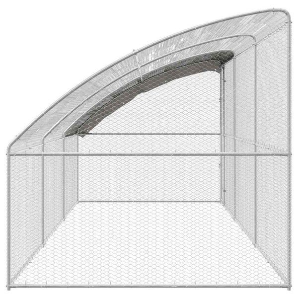 Hühnerkäfig 600x200x200cm Stahl Silber 3er Set