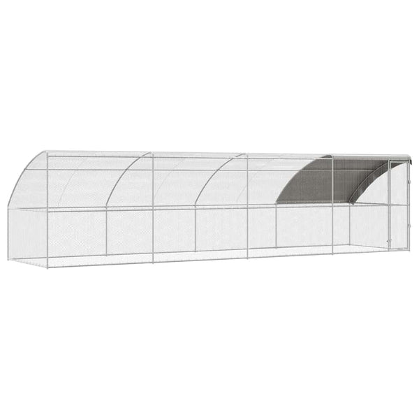 Hühnerkäfig 800x200x200cm Stahl Silber 4er Set