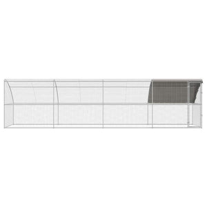 Hühnerkäfig 800x200x200cm Stahl Silber 4er Set