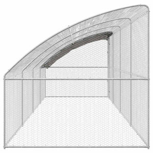 Hühnerkäfig 800x200x200cm Stahl Silber 4er Set