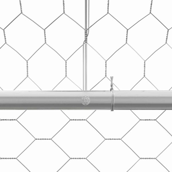 Hundekäfig 2er Set, Verzinkt, 4x2x2 m