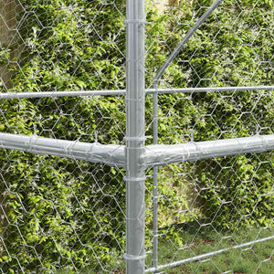 Hundekäfig 2er Set, Verzinkt, 4x2x2 m