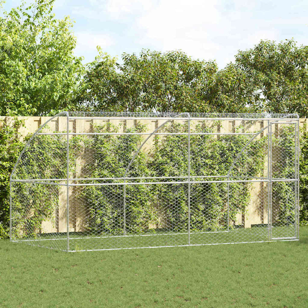 Hundekäfig 2er Set, Verzinkt, 4x2x2 m