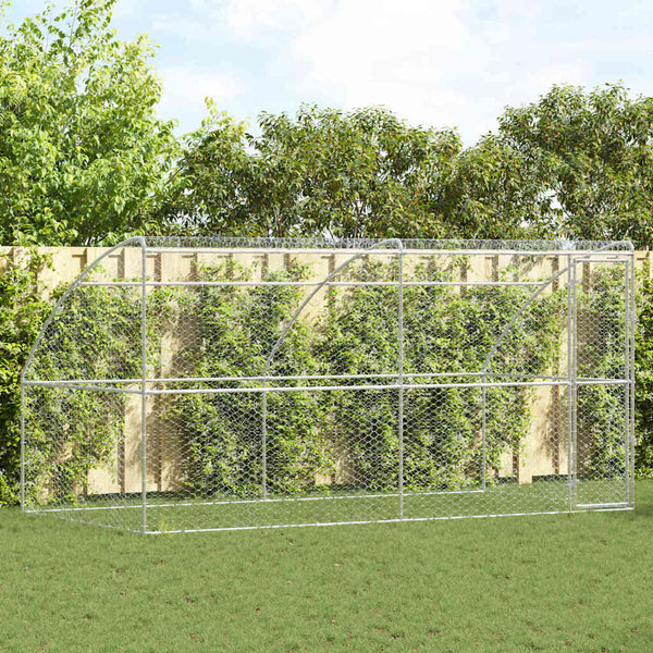 Hundekäfig 2er Set, Verzinkt, 4x2x2 m