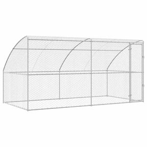 Hundekäfig 2er Set, Verzinkt, 4x2x2 m