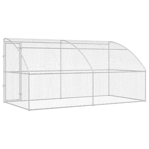 Hundekäfig 2er Set, Verzinkt, 4x2x2 m