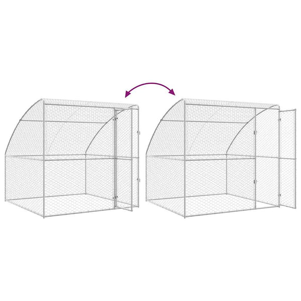 Hundekäfig 2er Set, Verzinkt, 4x2x2 m