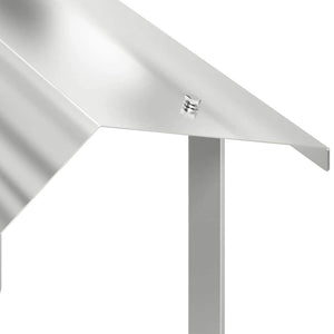 Edelstahl Kaminhaube Silber 40x40