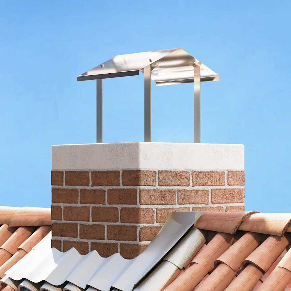 vidaXL Chimney Cowl Silver 40 x 40 x 37.5 cm Stainless Steel