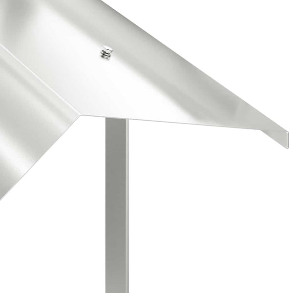 Edelstahl Kaminhaube Silber 50x60cm