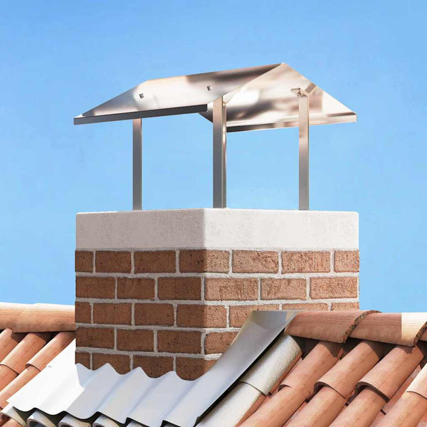 Edelstahl Kaminhaube Silber 50x60cm