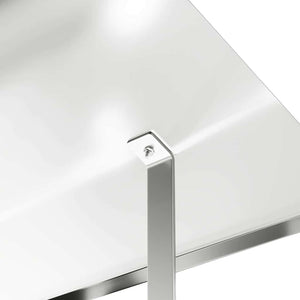 Edelstahl Kaminhaube Silber 60x60