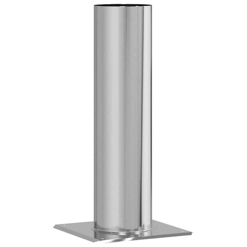Kaminhaube Erweiterung Edelstahl Silber 24x24x50cm
