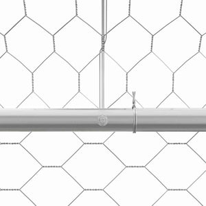 Hundekäfig mit Speicher Silber 2x2x2m