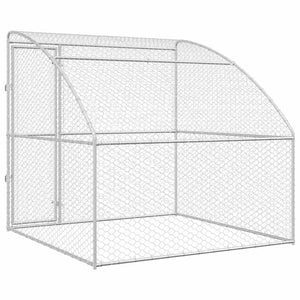 Hundekäfig mit Speicher Silber 2x2x2m