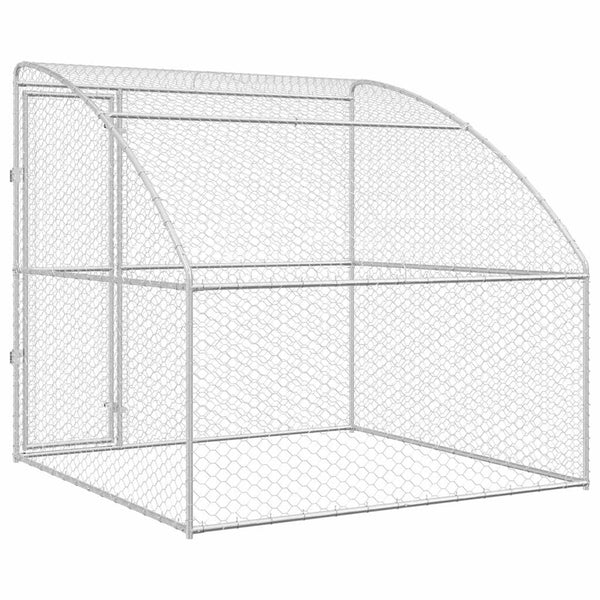 Hundekäfig mit Speicher Silber 2x2x2m
