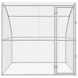 Hundekäfig mit Speicher Silber 2x2x2m