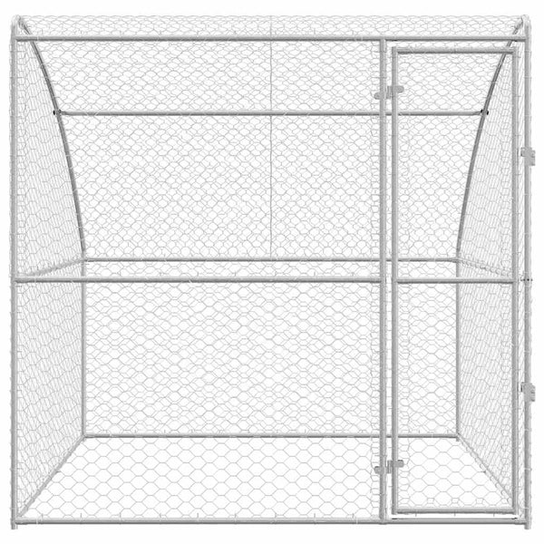 Hundekäfig mit Speicher Silber 2x2x2m