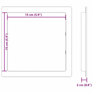 Zugangspaneel Weiß 15x15cm (2er-Set)