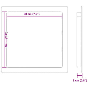 Zugangspanels 2er Set Weiß 20x20 cm