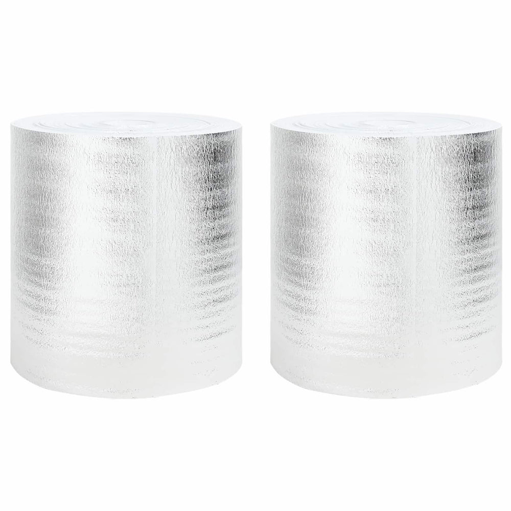 vidaXL Radiator Reflector Foil 2 pcs Silver 25 x 0.5 m Polyethylene