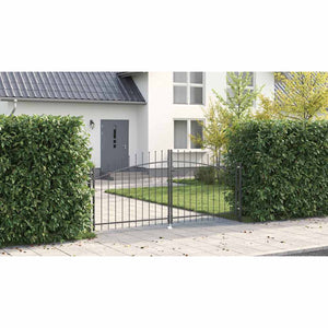 Doppeltor Grau Stahl 300x200cm mit Schloss