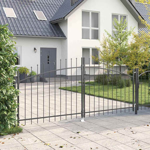 Doppeltor Grau Stahl 300x200cm mit Schloss