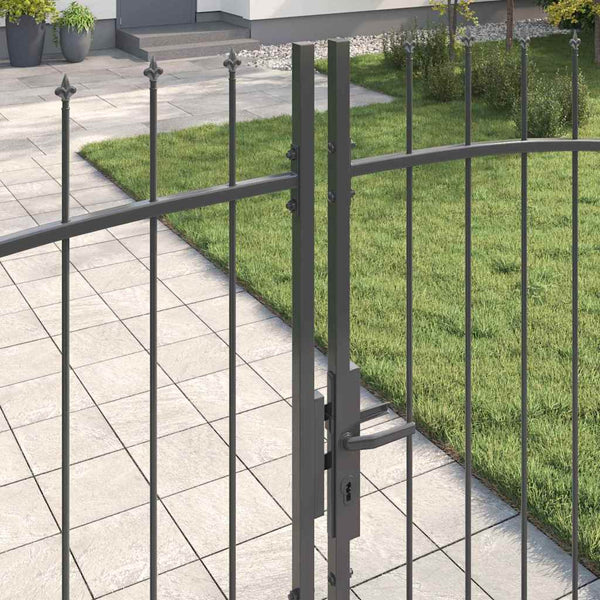 Doppeltor Woerden Grau 299,5x224,5 cm Stahl