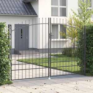 Doppeltor Grau 299,5x249,5 cm Stahl