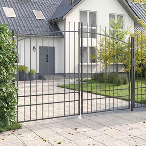 Doppeltor Grau 299,5x249,5 cm Stahl