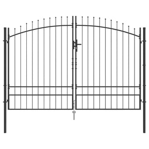 Doppeltor Grau 299,5x249,5 cm Stahl