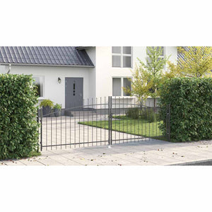Doppeltor Woerden Grau 400 cm Stahl
