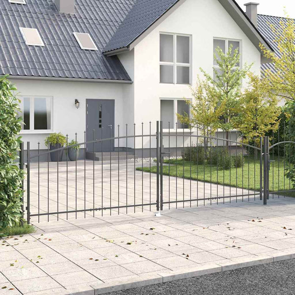Doppeltor Woerden Grau 400 cm mit Schloss