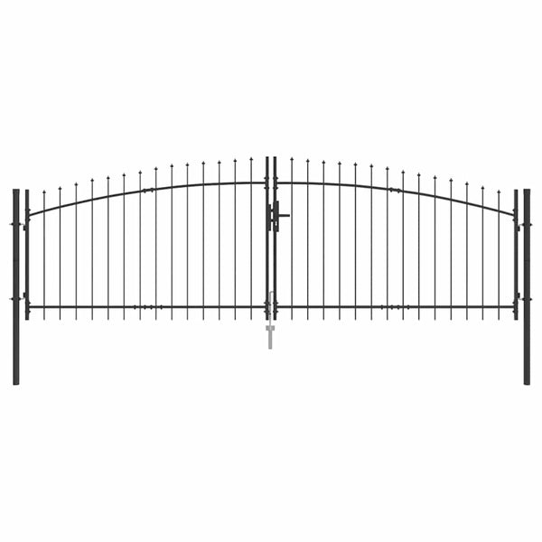 Doppeltor Woerden Grau 400 cm mit Schloss