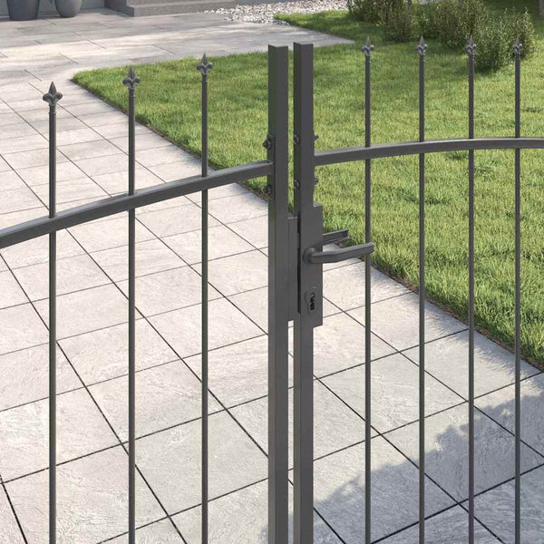 Doppeltor Woerden Grau 400x200 cm Stahl