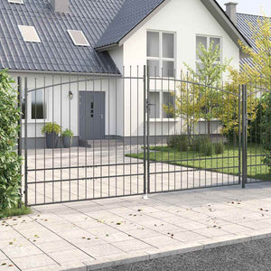 Doppeltor Woerden Grau 400x249,5 cm Stahl