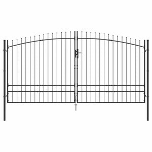 Doppeltor Woerden Grau 400x249,5 cm Stahl