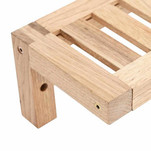 Wandregal Natur Walnuss Massivholz 62cm