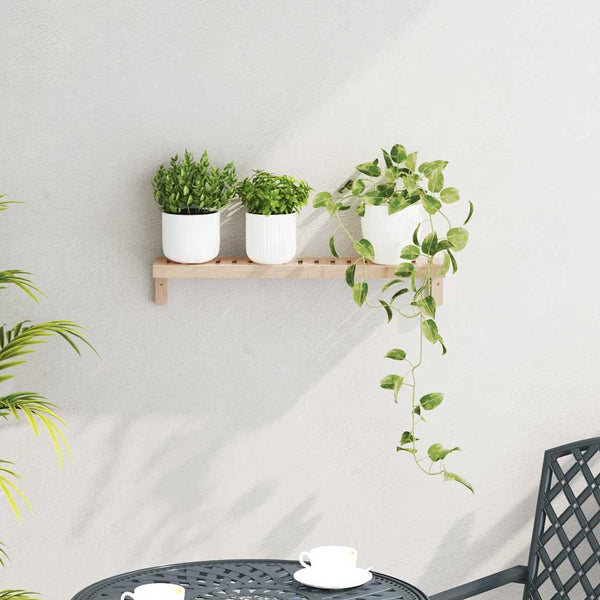 Wandregal Natur Walnuss Massivholz 62cm