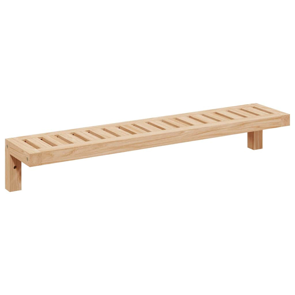 Wandregal Natur Walnuss Massivholz 62cm