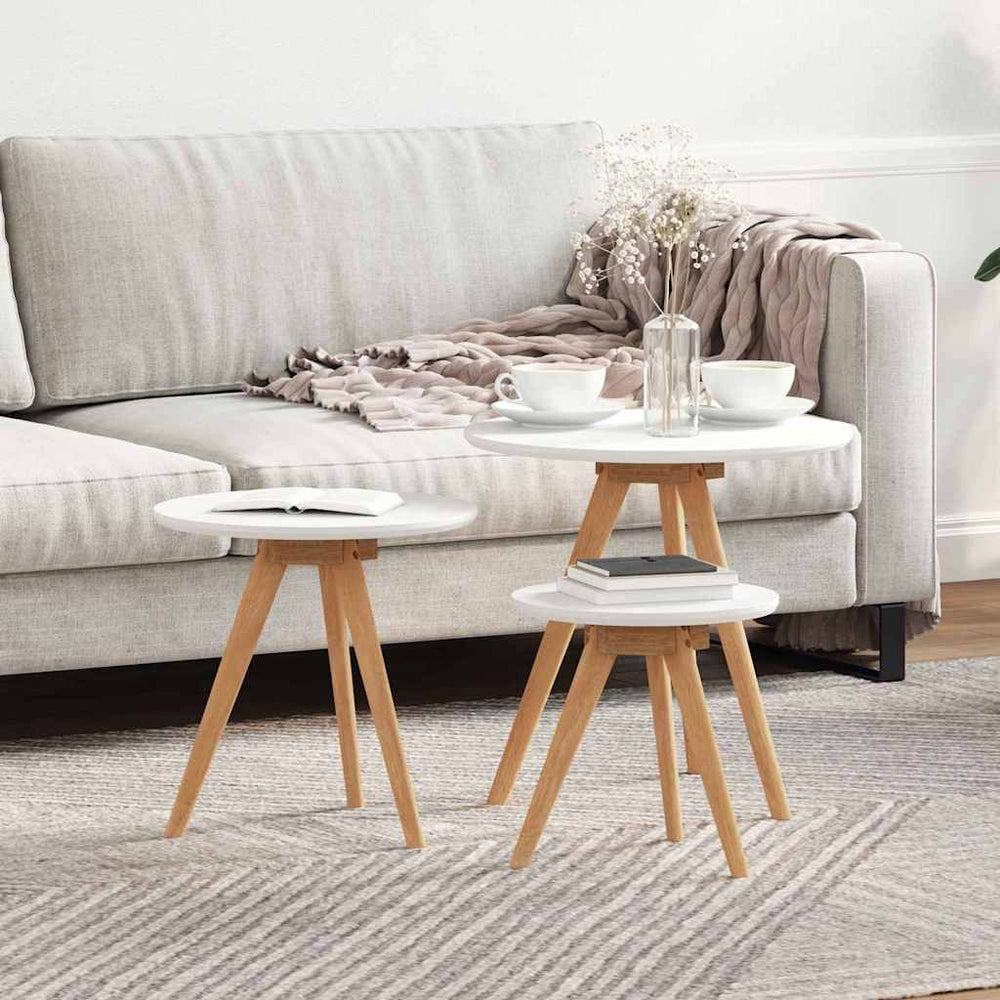 Couchtisch 3er Set Walnuss Massivholz