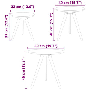 Couchtisch 3er Set Walnuss Massivholz