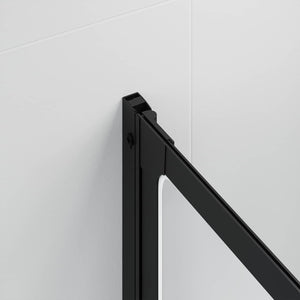 Schwarze Duschwand 168x140 cm