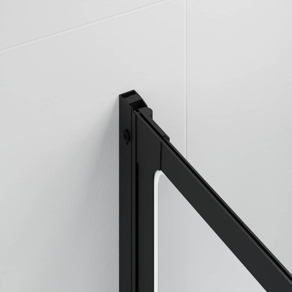 Schwarze Duschwand 168x140 cm