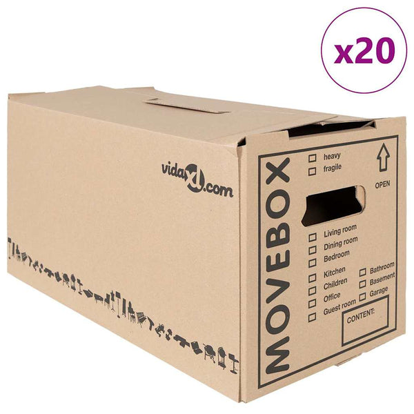 Umzugsboxen mit Speicher, 20er-Set